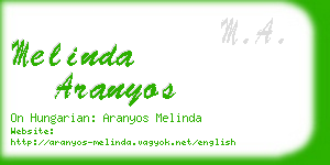 melinda aranyos business card